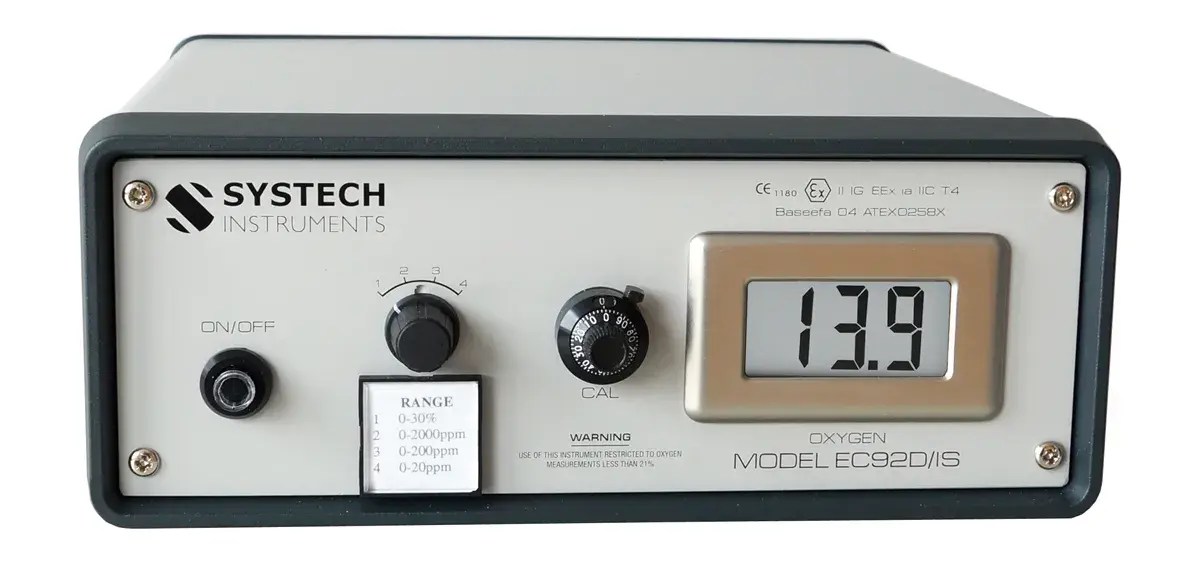 Analisador Portátil de Oxigênio ATEX EC92DIS